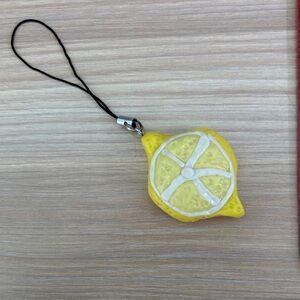 Lemon-Shaped Phone Charm